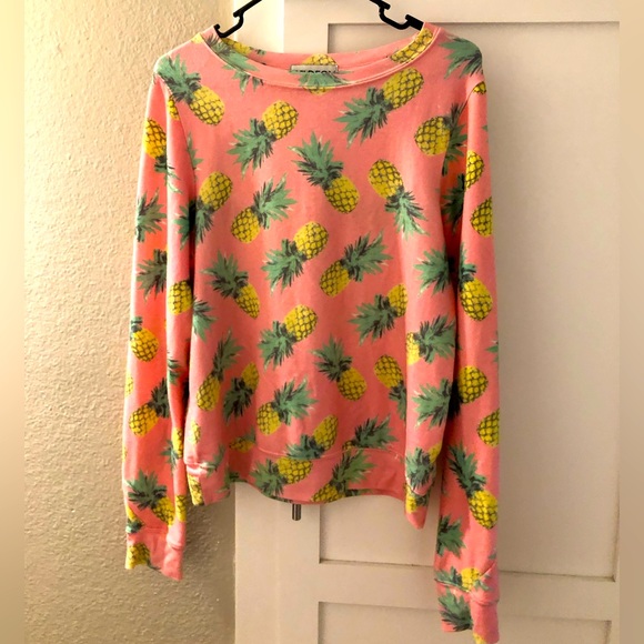Wildfox NWOT pineapple pink sweatshirt, S - Picture 1 of 3